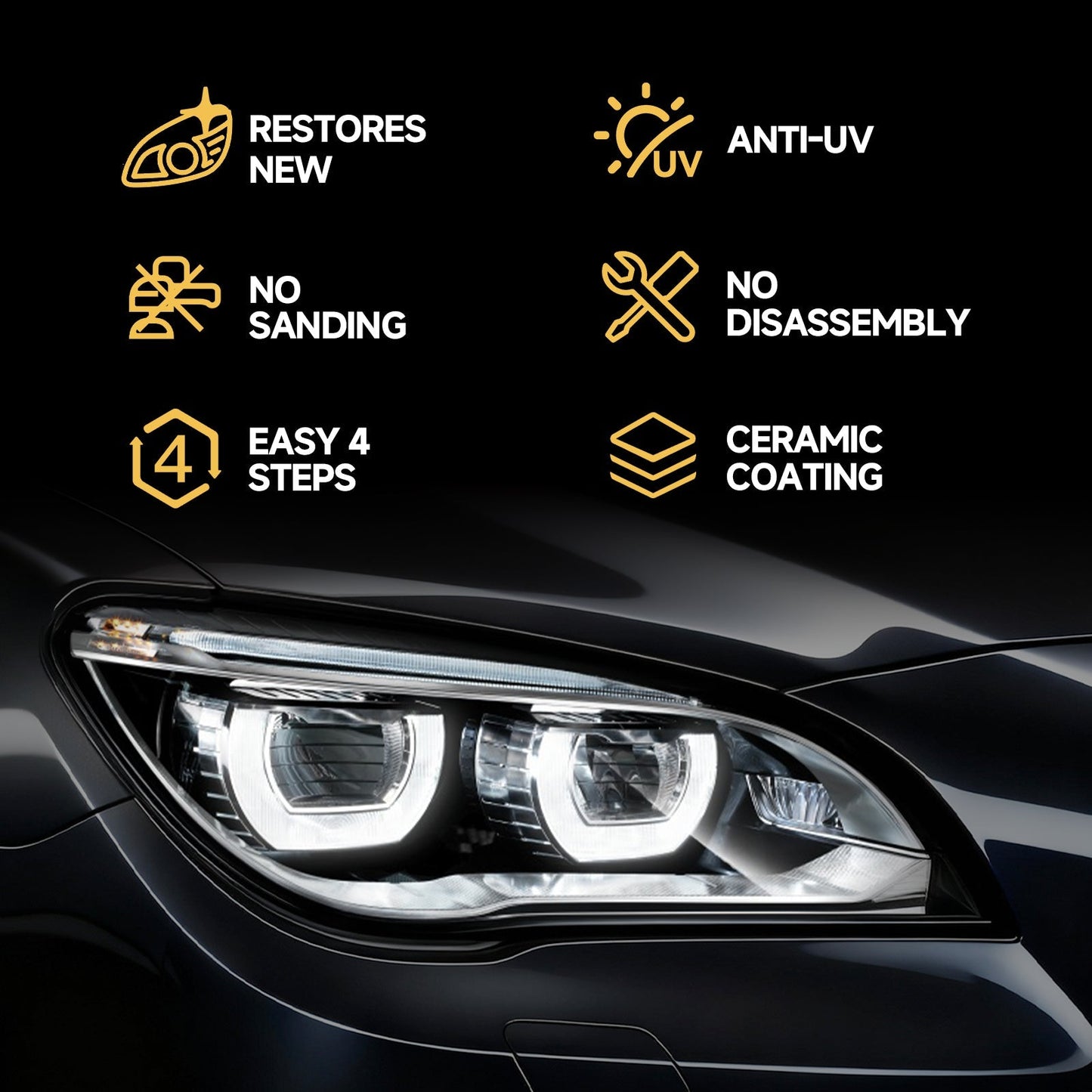 🥳HOT SALE🥳💞50K+ SOLD! Toretark Car Headlight Restoration Kit