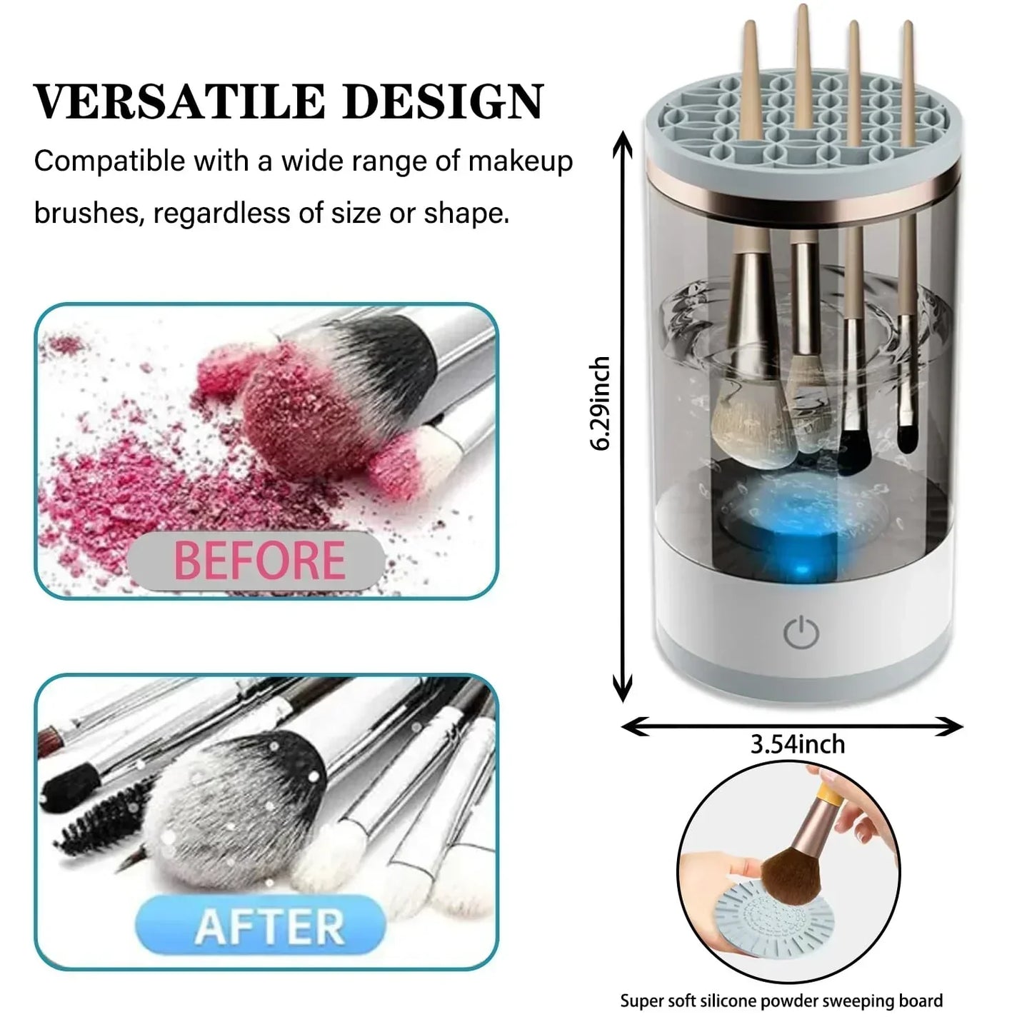 💖 50% RABATT! ✨ AUTOMATISCHER MAKE-UP-PINSELREINIGER - Tiefenreinigung in 3 Minuten, kompakt & tragbar für Reisen, USB-Aufladung mit leisem Betrieb 🌸🚿