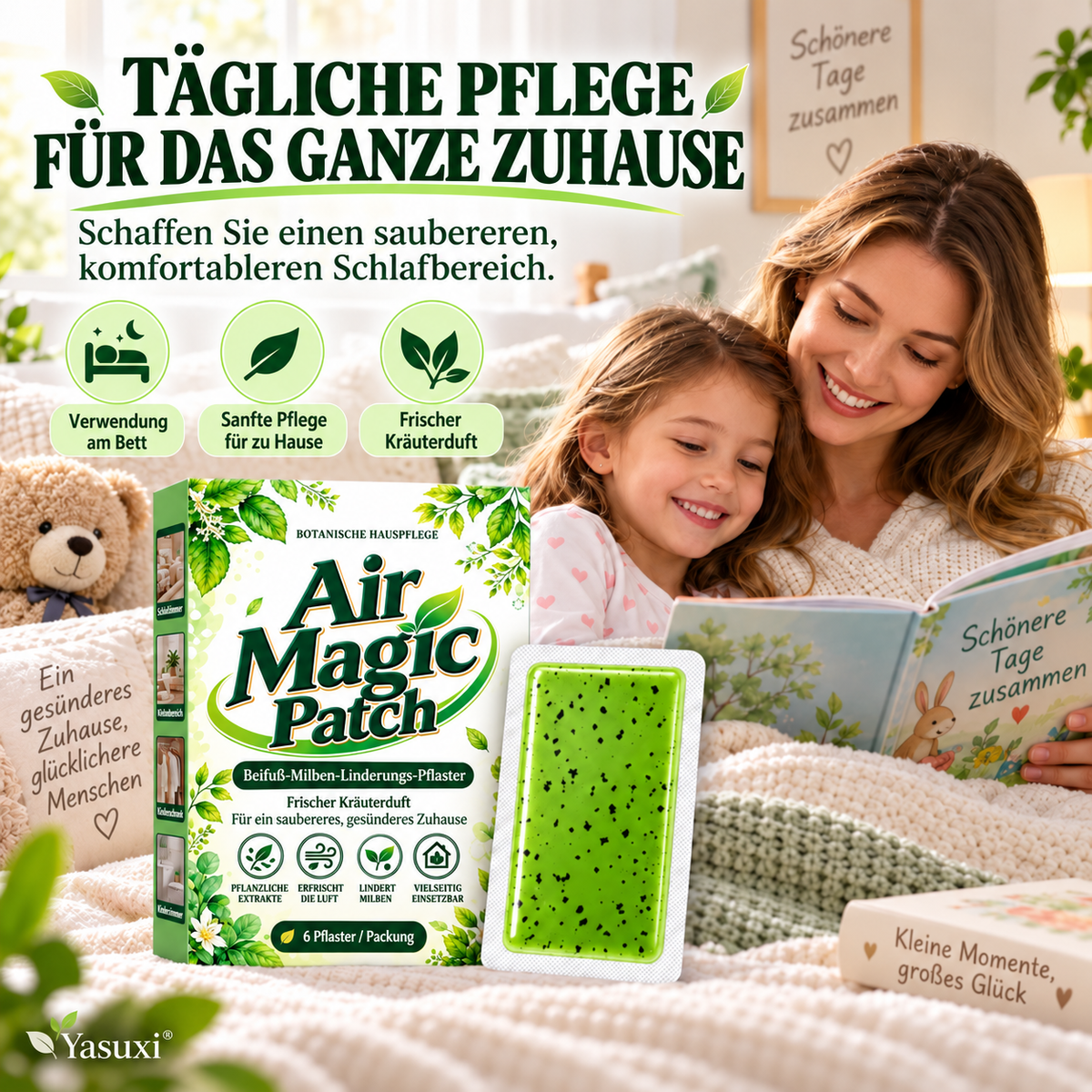 Langwirksames Pflaster gegen Befall durch Beifußmilben – 1 Packung (6 Pflaster)