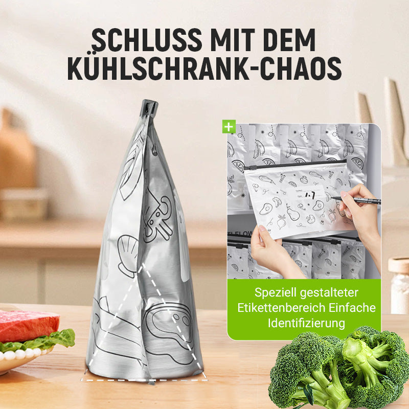 ✨ 🔥 1+1 gratis 【20 Stück】 🔥 Wiederverwendbare, verschließbare Aufbewahrungsbeutel aus Aluminiumfolie – Lebensmittelecht, auslaufsicher & vielseitig – Ideal für Frische & Ordnung in Küche & Haushalt 🏠