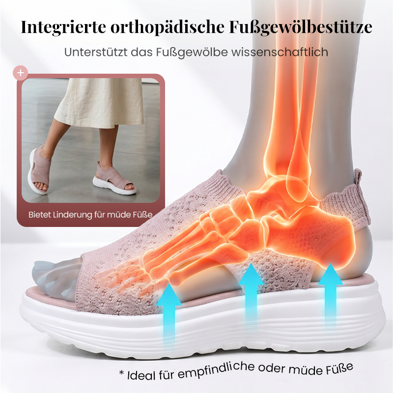 🏖️ Sommer-Sale 50% Rabatt 🏝️👡Damen Strick-Plateausandalen ✨Atmungsaktive bequeme Sommersandalen mit weicher Sohle für Stadt & Spaziergänge