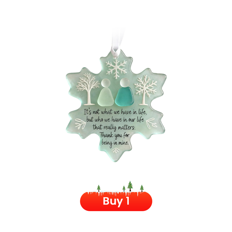 🎄Weihnachts-Vorverkauf €3.69!!☃️🌊Schneeflockenförmige Meerglas-Freundschaftsdeko❄✨ Von der Natur geformt & von Hand gefertigt!