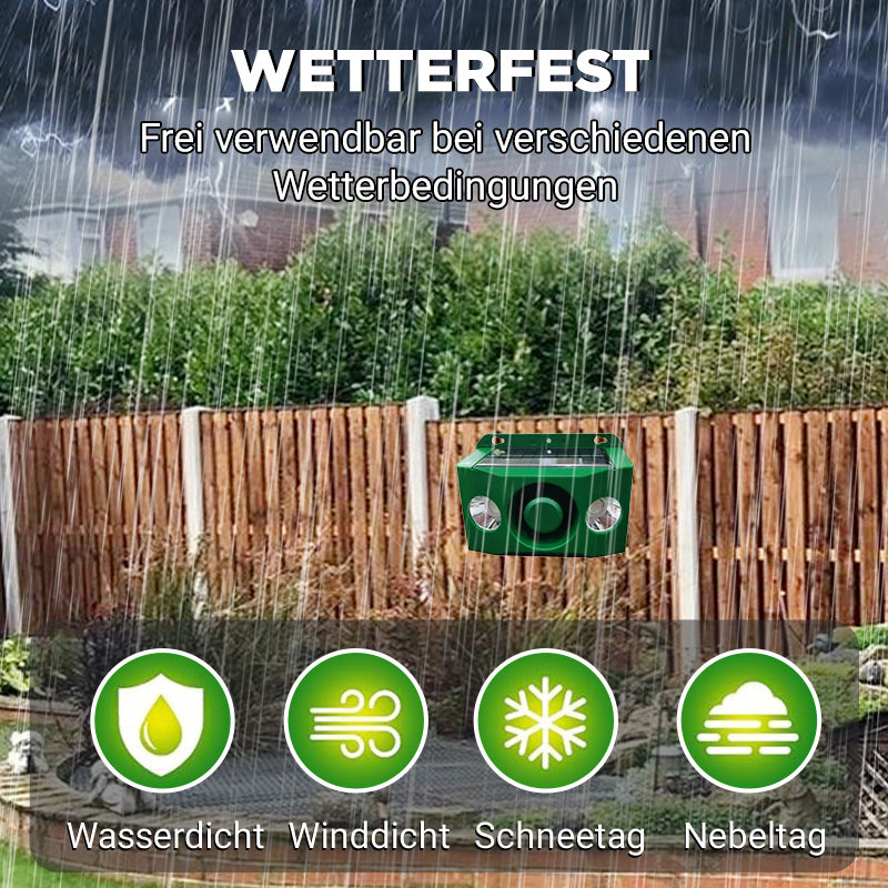 Solarbetriebene Tierabwehr-Warnlichter mit lautem Alarm