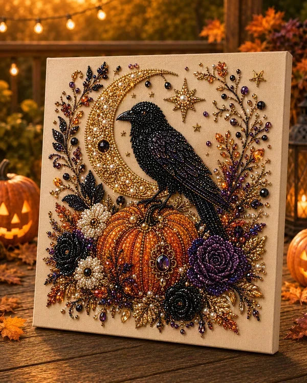 💥 Letzter Tag 56% RABATT👻✨50.000 VERKAUFT!🎃 Halloween Perlkunst DIY-Kit – Keine Malfähigkeiten erforderlich, einfach Perlen zuordnen und platzieren. Erstelle gruselig-süße Dekoration für ein gemütliches Herbst-Zuhause! 🧵🖼️