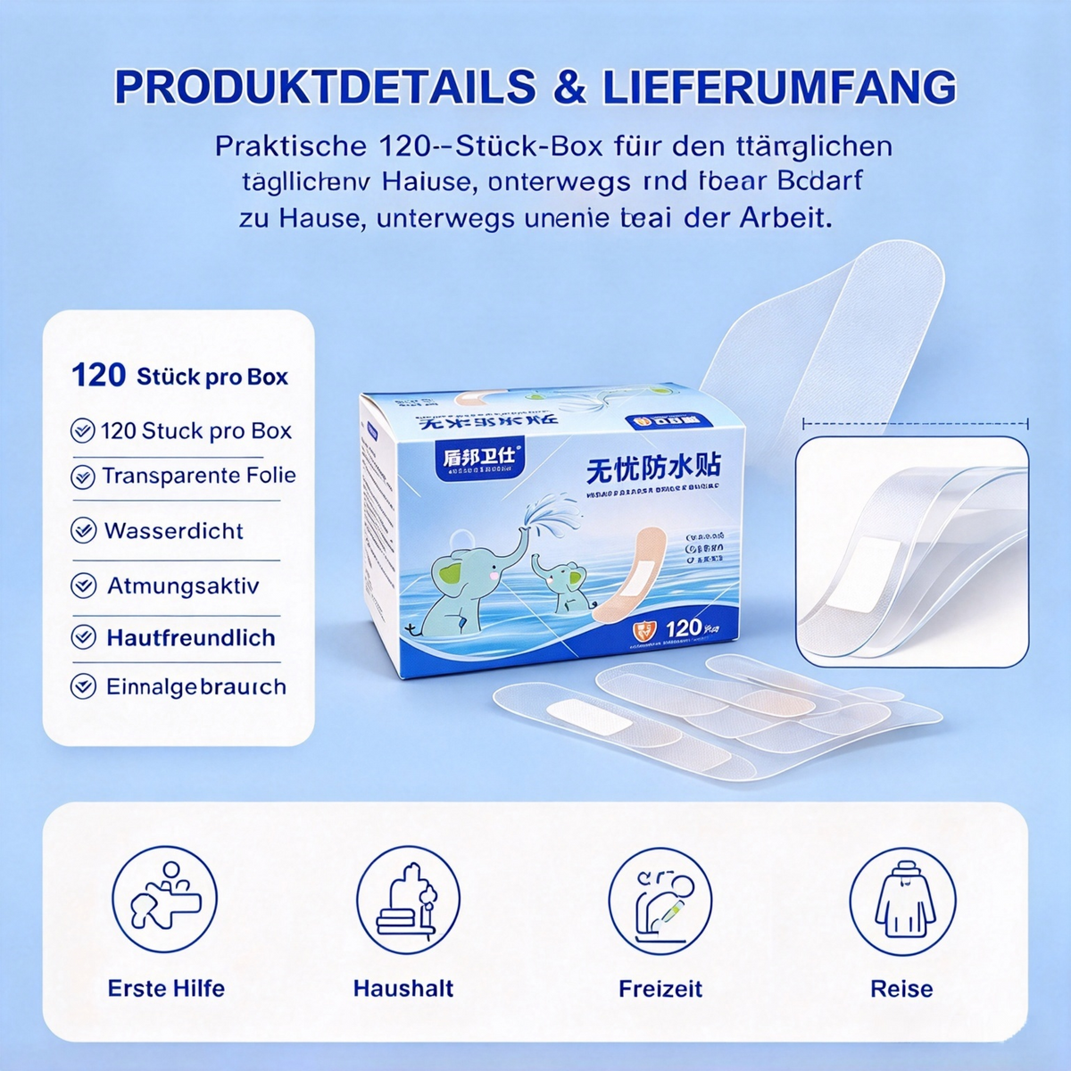 💧 Kleine Wunde & Wasser? Kein Problem! – Wasserfeste, atmungsaktive Wundpflaster – transparent, hautfreundlich & kaum spürbar – schützen zuverlässig bei Händewaschen, Duschen & unterwegs 🩹✨