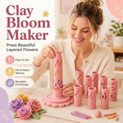 🌸 LIMITIERTES ANGEBOT 50% RABATT! ✨ DIY Tonblumen-Formwerkzeug – Modular, Press-Design, Kreatives Handwerk 🎨