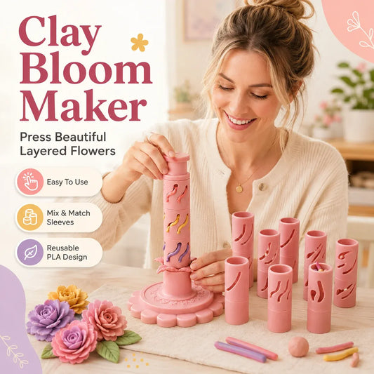 🌸 LIMITIERTES ANGEBOT 50% RABATT! ✨ DIY Tonblumen-Formwerkzeug – Modular, Press-Design, Kreatives Handwerk 🎨