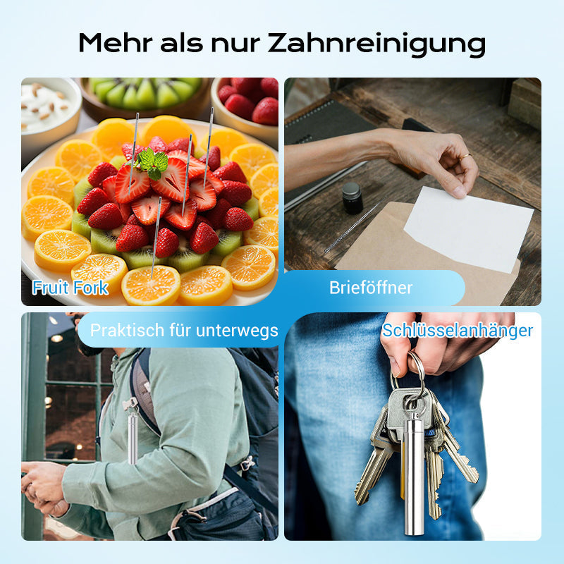 💥Halber Preis⚡Edelstahl-Zahnstocher-Set | Hygienisch & Langlebig 🦷✅