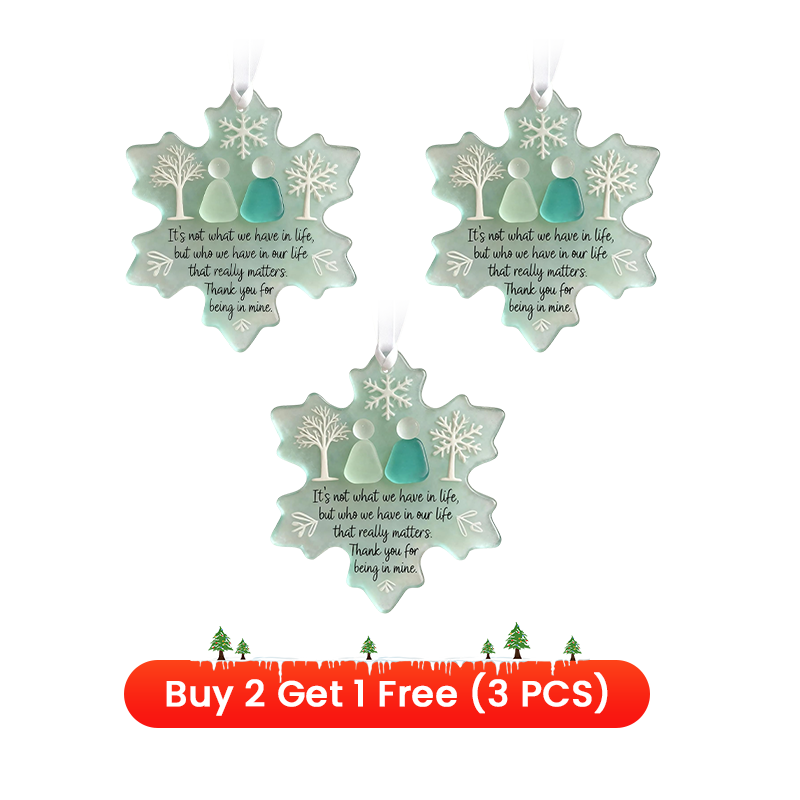 🎄Weihnachts-Vorverkauf €3.69!!☃️🌊Schneeflockenförmige Meerglas-Freundschaftsdeko❄✨ Von der Natur geformt & von Hand gefertigt!