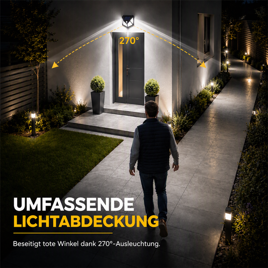 💥50 % RABATT💥BRINGEN SIE IHREN AUSSENBEREICH SOFORT IN LICHTER GLANZ – MIT BEWEGUNGSSENSOR-SOLARLEUCHTEN