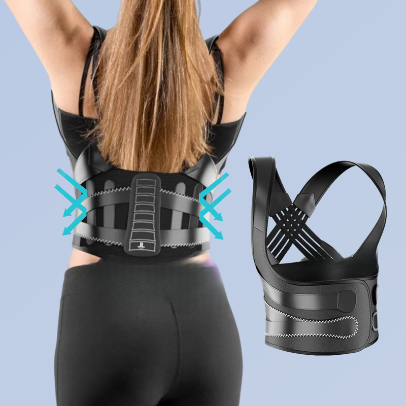 📢 50% RABATT! 🧍 Einstellbare Haltungskorrektur Bandage – mit 4 Stützstreben, 3D Lendenpolster und atmungsaktiver, rutschfester Passform