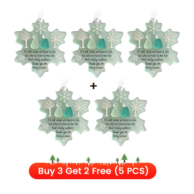 🎄Weihnachts-Vorverkauf €3.69!!☃️🌊Schneeflockenförmige Meerglas-Freundschaftsdeko❄✨ Von der Natur geformt & von Hand gefertigt!