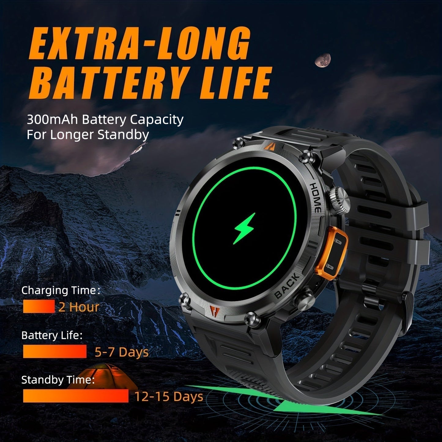Smartwatch für Sport und Gesundheit mit LED-Leuchten