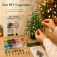 🌲DIY Perlen-Weihnachtsbaum-Bausatz – Handgemachtes Bastelgeschenk mit Engels-Spitze, bunte Mini-Weihnachtsdekoration für Schreibtisch & Tisch (Alles-in-einem-Set)