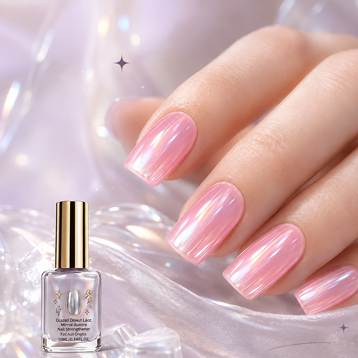🔥🎁 1+1 GRATIS!!🥳💞 50K+ VERKAUFT! ⚡💅Lila Glanz-Spiegel-Nagelhärter