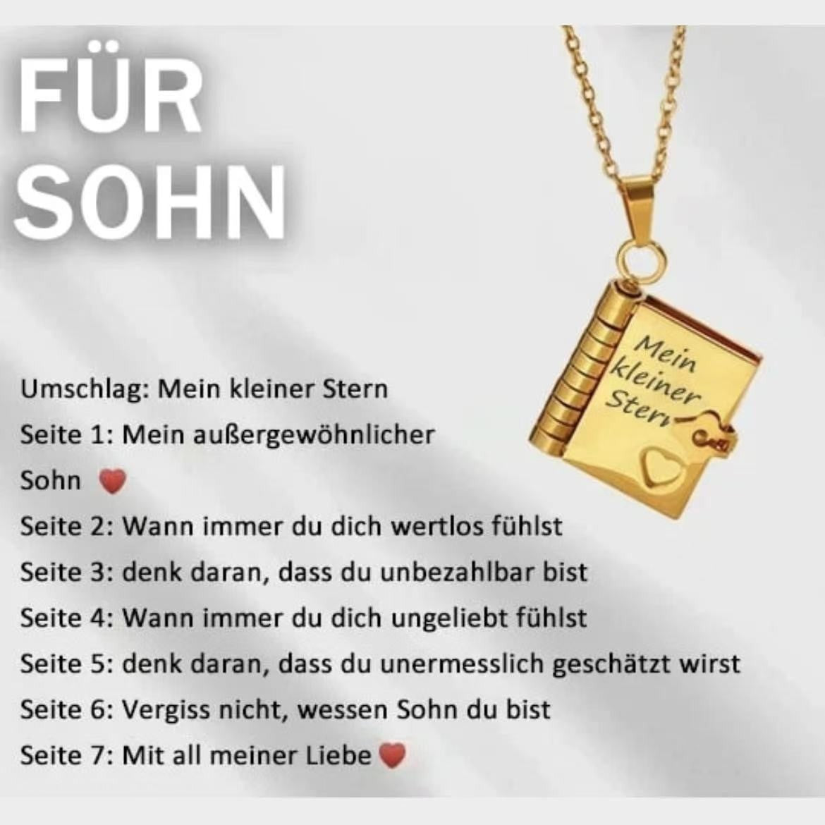 ⏳Zeitlich begrenztes Angebot⏳ 💖 50% RABATT! 📖 Herz-Buch-Halskette – Aufklappbar & besonderes Geschenk ✨
