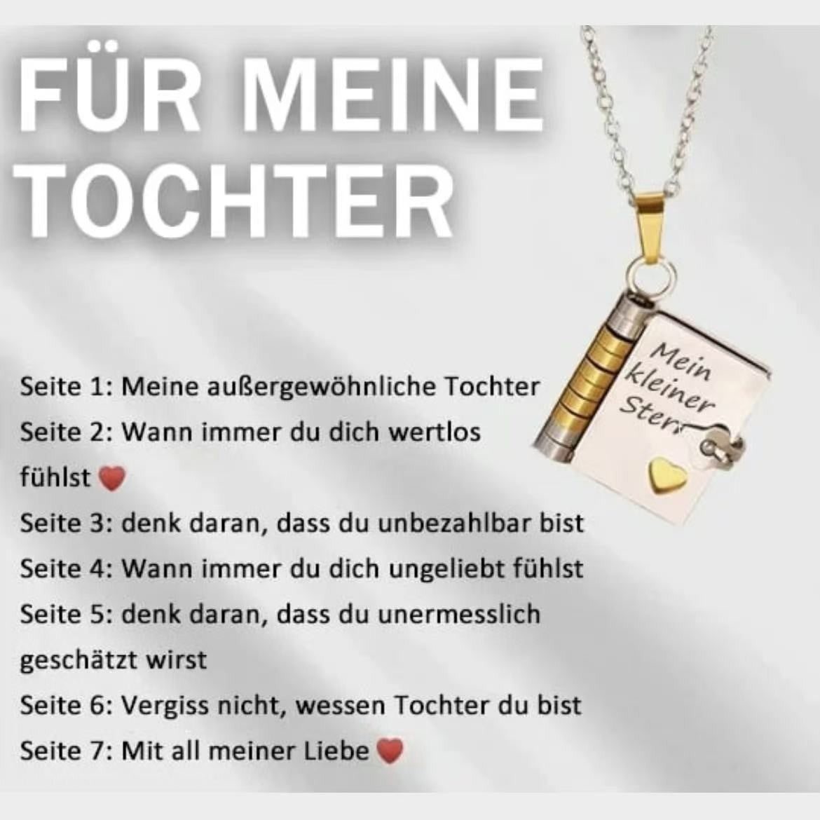 ⏳Zeitlich begrenztes Angebot⏳ 💖 50% RABATT! 📖 Herz-Buch-Halskette – Aufklappbar & besonderes Geschenk ✨