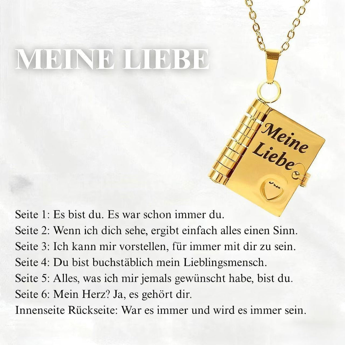 ⏳Zeitlich begrenztes Angebot⏳ 💖 50% RABATT! 📖 Herz-Buch-Halskette – Aufklappbar & besonderes Geschenk ✨