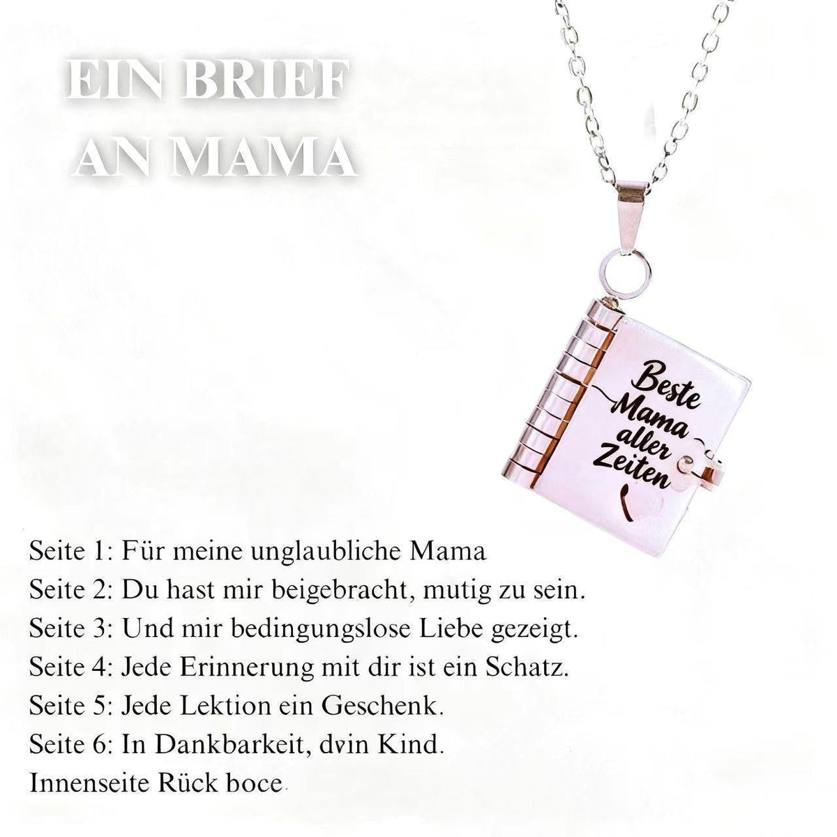⏳Zeitlich begrenztes Angebot⏳ 💖 50% RABATT! 📖 Herz-Buch-Halskette – Aufklappbar & besonderes Geschenk ✨