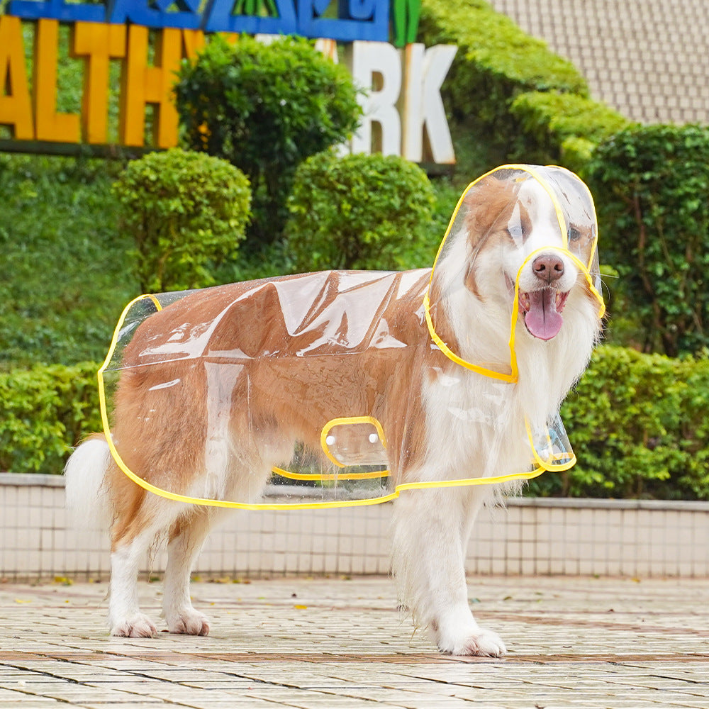 🐾 Regenwetter? Dein Hund bleibt trocken! – Transparenter Regenmantel für Hunde – leicht, bequem & einfach anzuziehen – perfekt für nasse Spaziergänge 🌧️✨