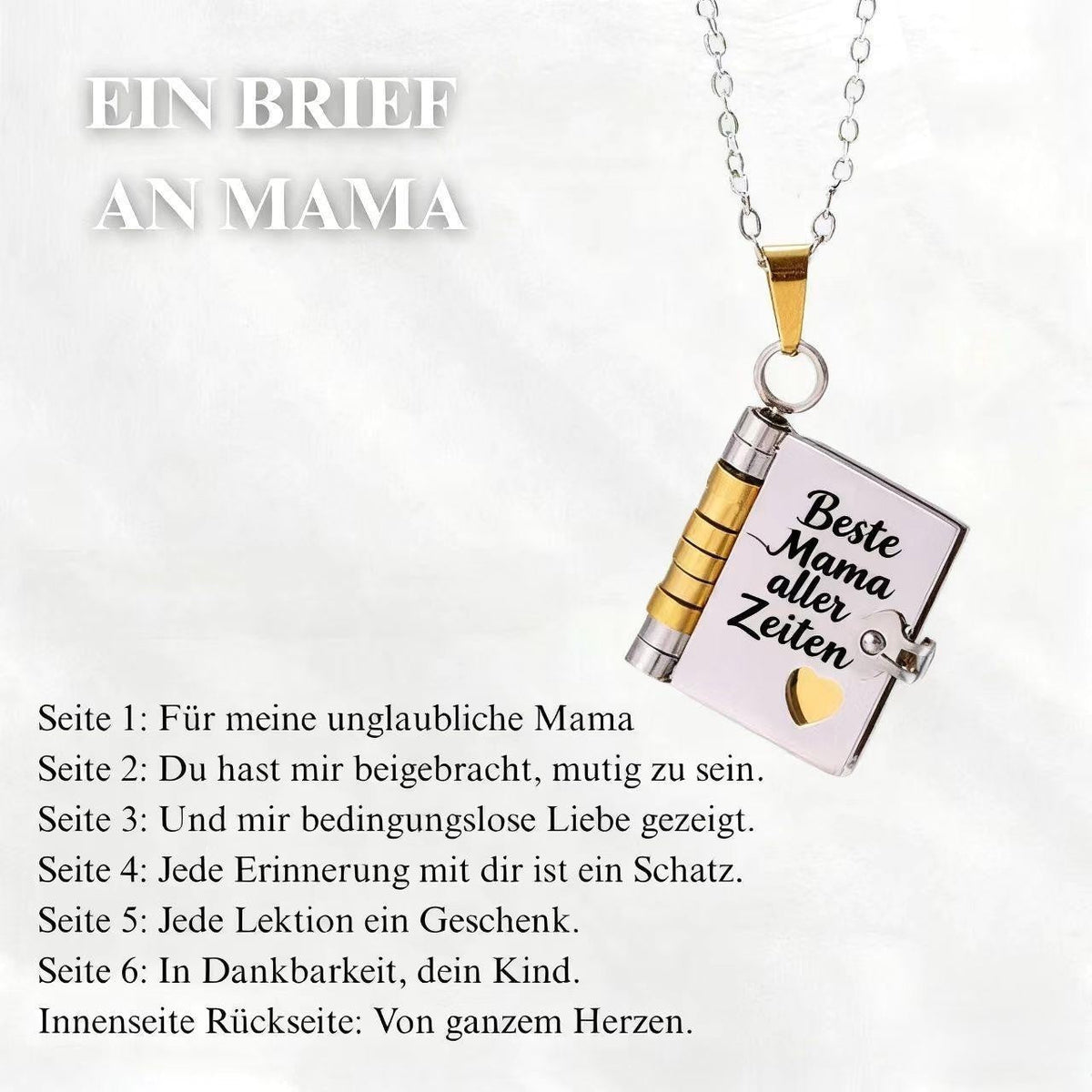 ⏳Zeitlich begrenztes Angebot⏳ 💖 50% RABATT! 📖 Herz-Buch-Halskette – Aufklappbar & besonderes Geschenk ✨