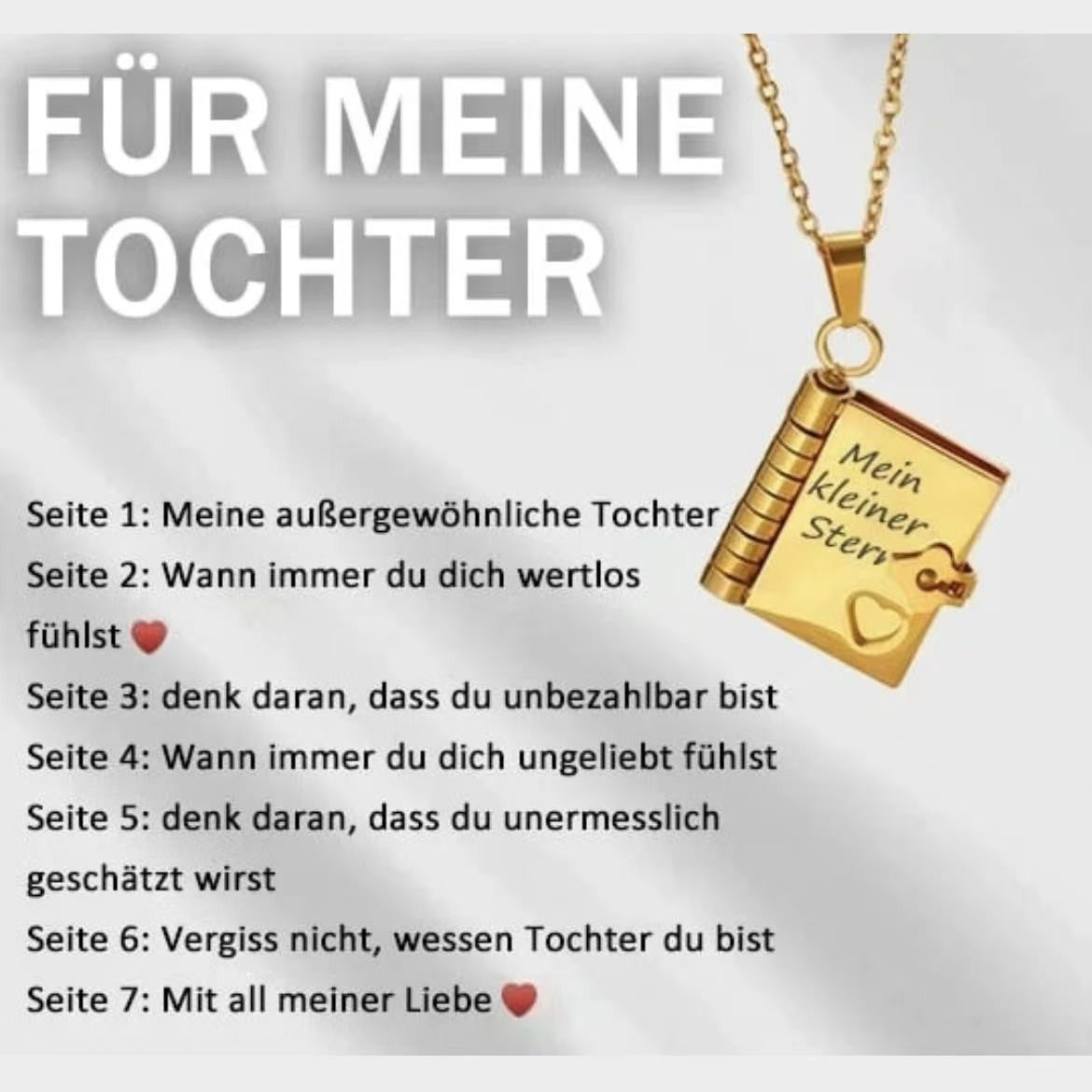 ⏳Zeitlich begrenztes Angebot⏳ 💖 50% RABATT! 📖 Herz-Buch-Halskette – Aufklappbar & besonderes Geschenk ✨