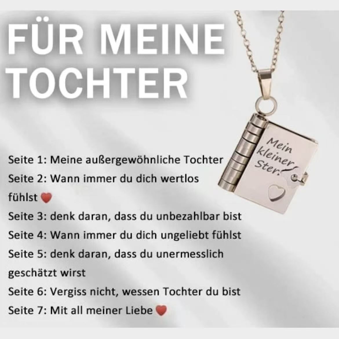 ⏳Zeitlich begrenztes Angebot⏳ 💖 50% RABATT! 📖 Herz-Buch-Halskette – Aufklappbar & besonderes Geschenk ✨