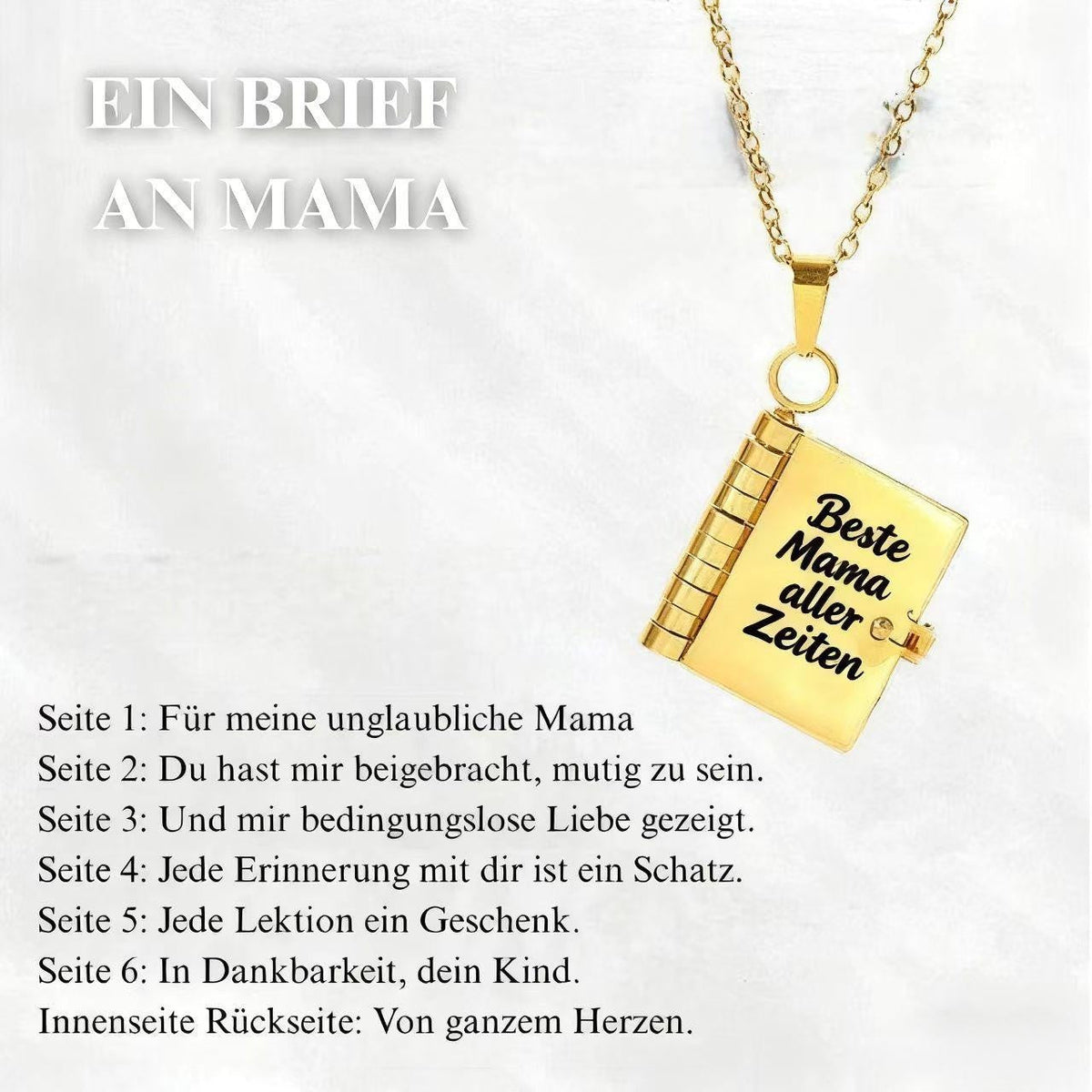 ⏳Zeitlich begrenztes Angebot⏳ 💖 50% RABATT! 📖 Herz-Buch-Halskette – Aufklappbar & besonderes Geschenk ✨