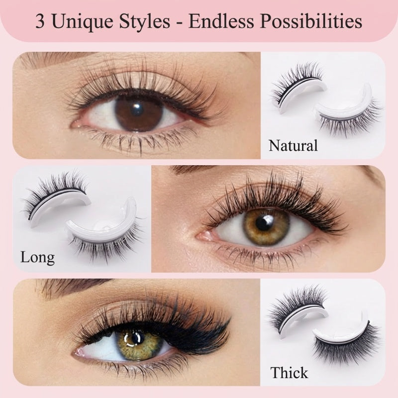⏳Zeitlich begrenztes Angebot: 3 Stück zum Einzelpreis von nur €3,99!!🌸 Selbstklebende, wiederverwendbare falsche Wimpern – in 3 Sekunden befestigt, kein Kleber nötig