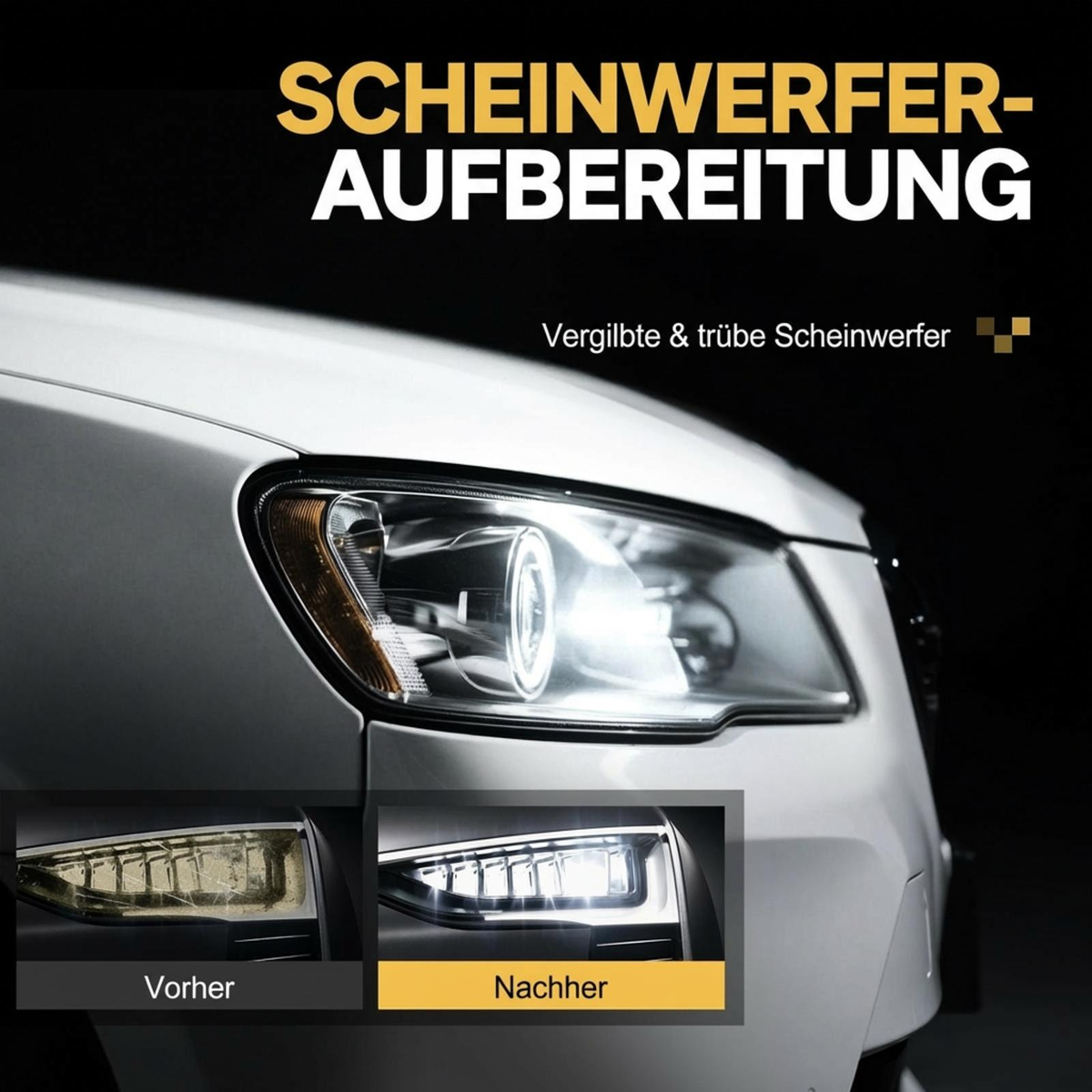 ⏰ 50% Rabatt!! 🥳Scheinwerfer wieder wie neu! Reparaturset gegen Vergilbung & Kratzer –💞 50.000+ zufriedene Kunden – jetzt sichern!