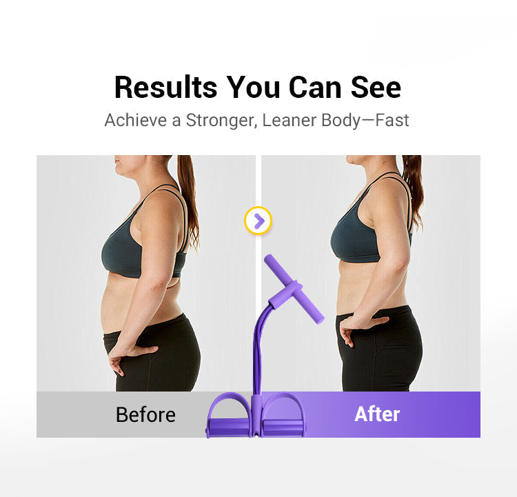 💎🔥 Heute -50 %! 💪Multifunktionales Pedal-Widerstandsband, elastisches Zugseil für das Fitnesstraining, Ganzkörpertraining für das Heim-Fitnessstudio, Sit-ups, Yoga, Bauchmuskeltraining – Summervibes