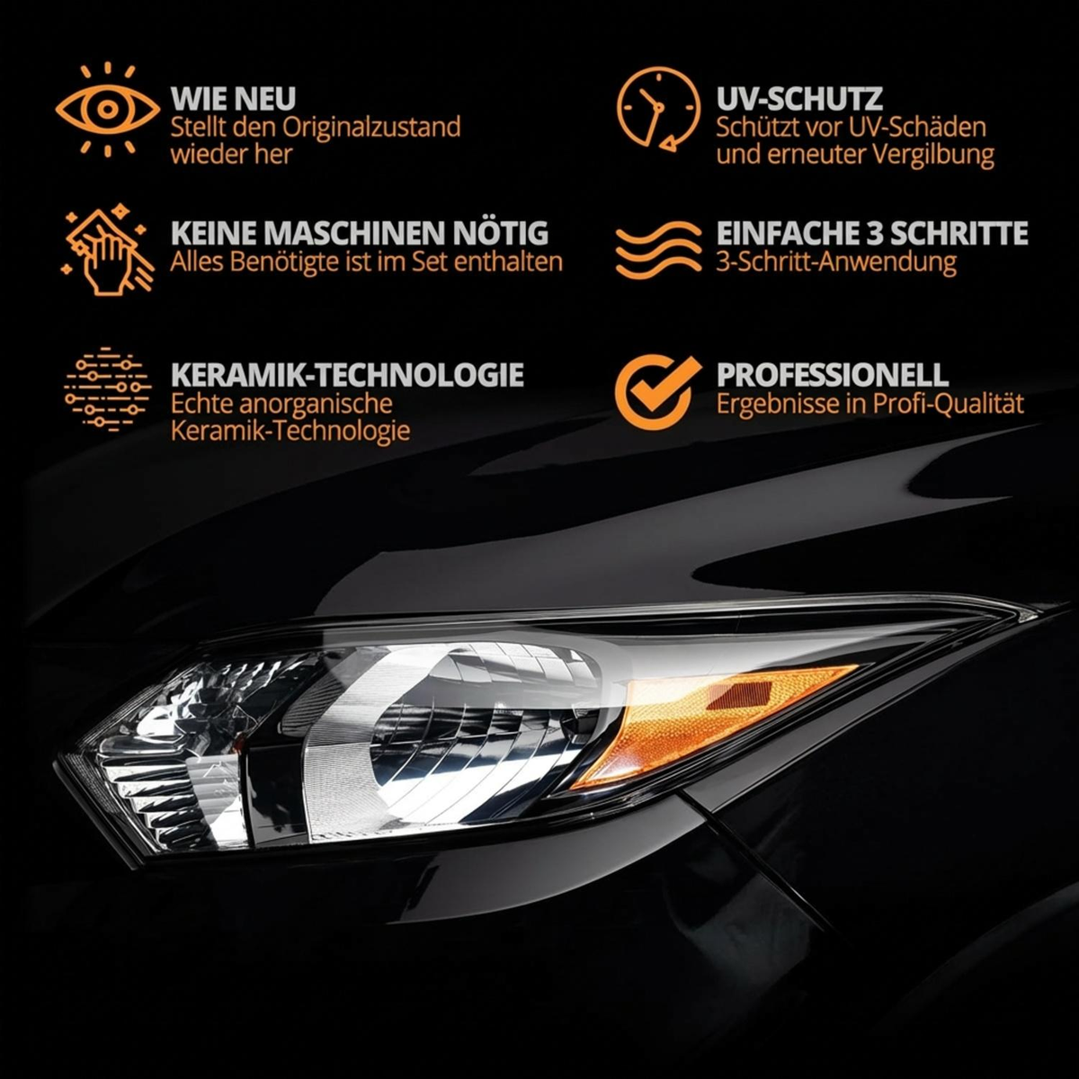 ⏰ 50% Rabatt!! 🥳Scheinwerfer wieder wie neu! Reparaturset gegen Vergilbung & Kratzer –💞 50.000+ zufriedene Kunden – jetzt sichern!