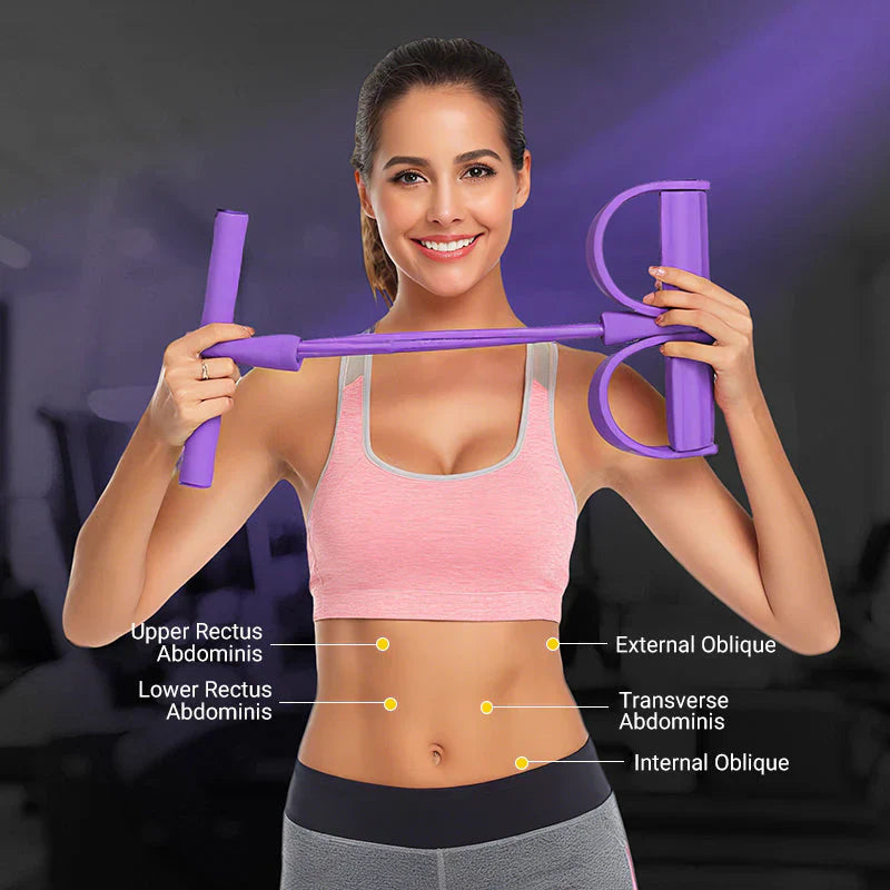 💎🔥 Heute -50 %! 💪Multifunktionales Pedal-Widerstandsband, elastisches Zugseil für das Fitnesstraining, Ganzkörpertraining für das Heim-Fitnessstudio, Sit-ups, Yoga, Bauchmuskeltraining – Summervibes