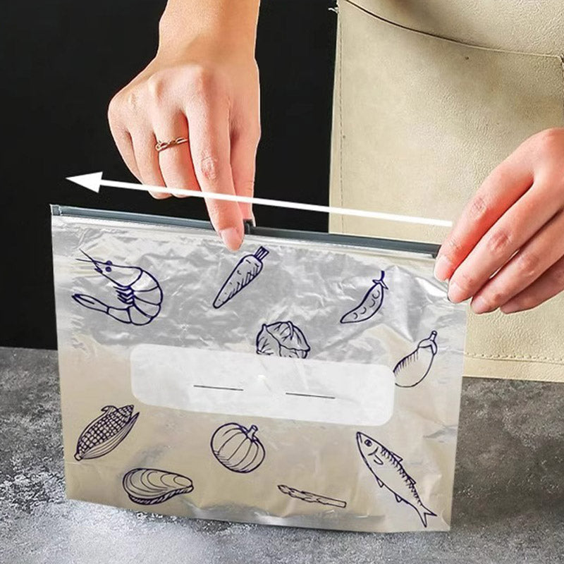 ✨ 🔥 1+1 gratis 【20 Stück】 🔥 Wiederverwendbare, verschließbare Aufbewahrungsbeutel aus Aluminiumfolie – Lebensmittelecht, auslaufsicher & vielseitig – Ideal für Frische & Ordnung in Küche & Haushalt 🏠