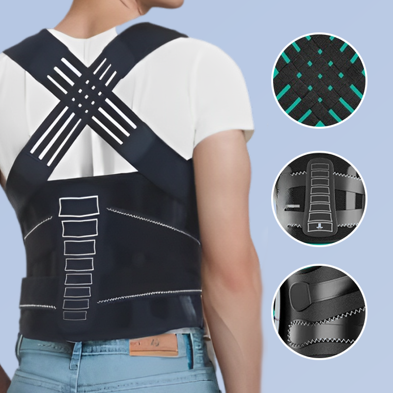 📢 50% RABATT! 🧍 Einstellbare Haltungskorrektur Bandage – mit 4 Stützstreben, 3D Lendenpolster und atmungsaktiver, rutschfester Passform