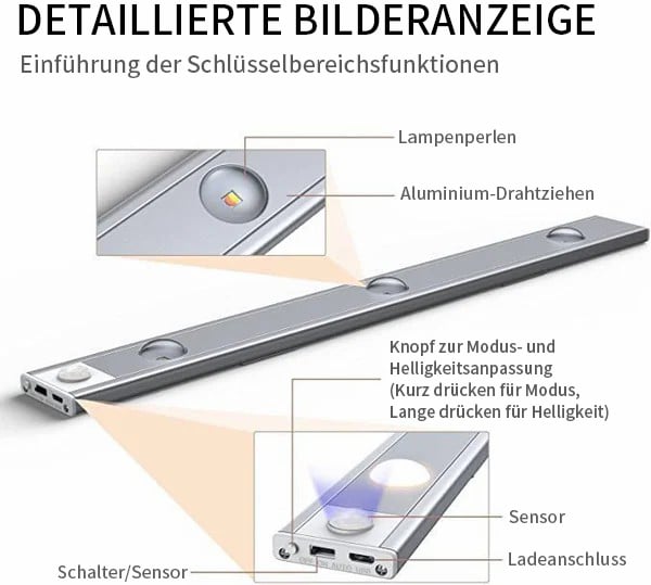 🔥LETZTER TAG 49% RABATT 💡LED-Leuchte mit Bewegungssensor