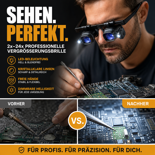 🔍 LED-Präzisionslupe für Elektronik & Handwerk
