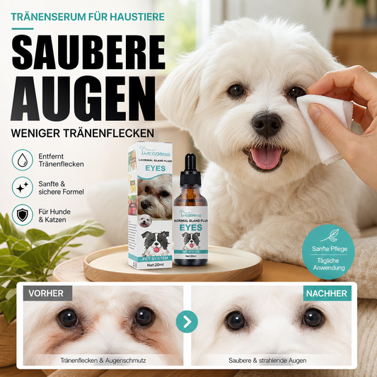 ⏳🔥 50% RABATT!! 🐱🐶 Augenreiniger & -tropfen für Haustiere – Sanfte, pH-neutrale Formel, sicher für Hunde und Katzen. Lindert Rötungen, entfernt Tränenflecken und alltäglichen Schmutz. Ohne Peroxid! 🌿💧