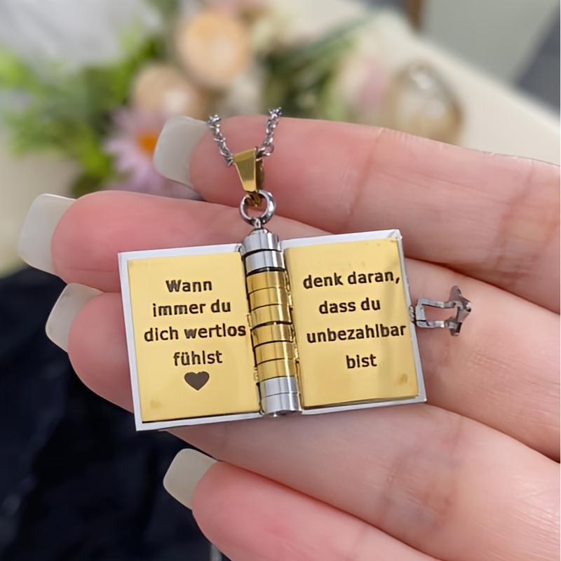 ⏳Zeitlich begrenztes Angebot⏳ 💖 50% RABATT! 📖 Herz-Buch-Halskette – Aufklappbar & besonderes Geschenk ✨