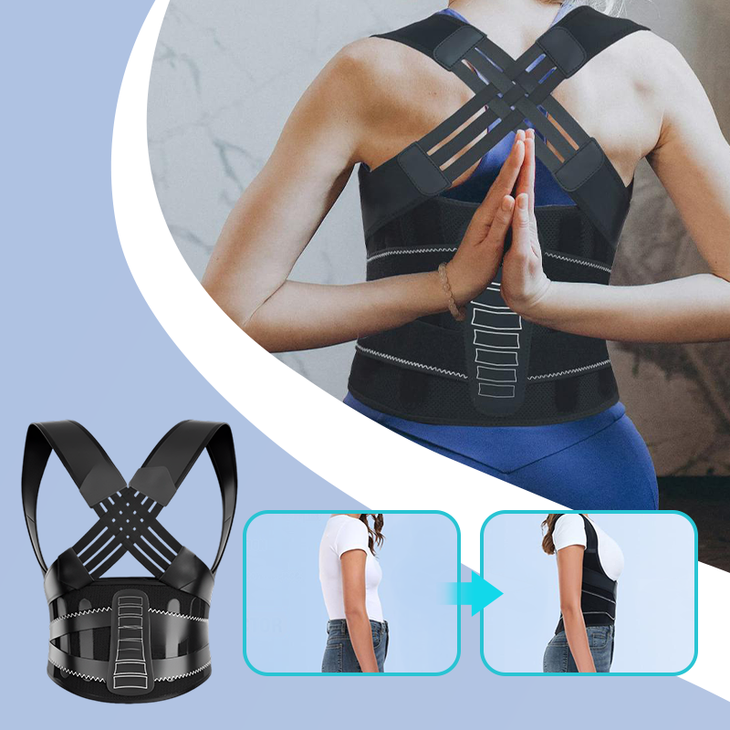 📢 50% RABATT! 🧍 Einstellbare Haltungskorrektur Bandage – mit 4 Stützstreben, 3D Lendenpolster und atmungsaktiver, rutschfester Passform