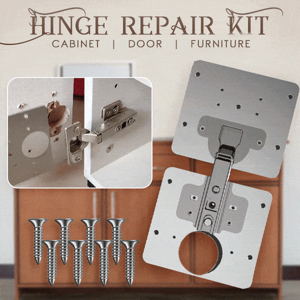🔥 50% sparen! Scharnier-Reparatur-Kit – All-in-One, einfach & langlebig – keine lockeren Türen mehr! 🏠💪🔧