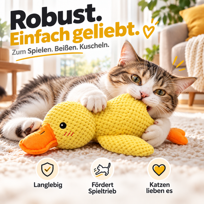 🦆 40% Rabatt! Quakende Plüsch-Ente für Katzen – weiches Kuschelspielzeug mit interaktivem Spielreiz – ideal für Spiel, Schmusen und Beschäftigung 🐱✨