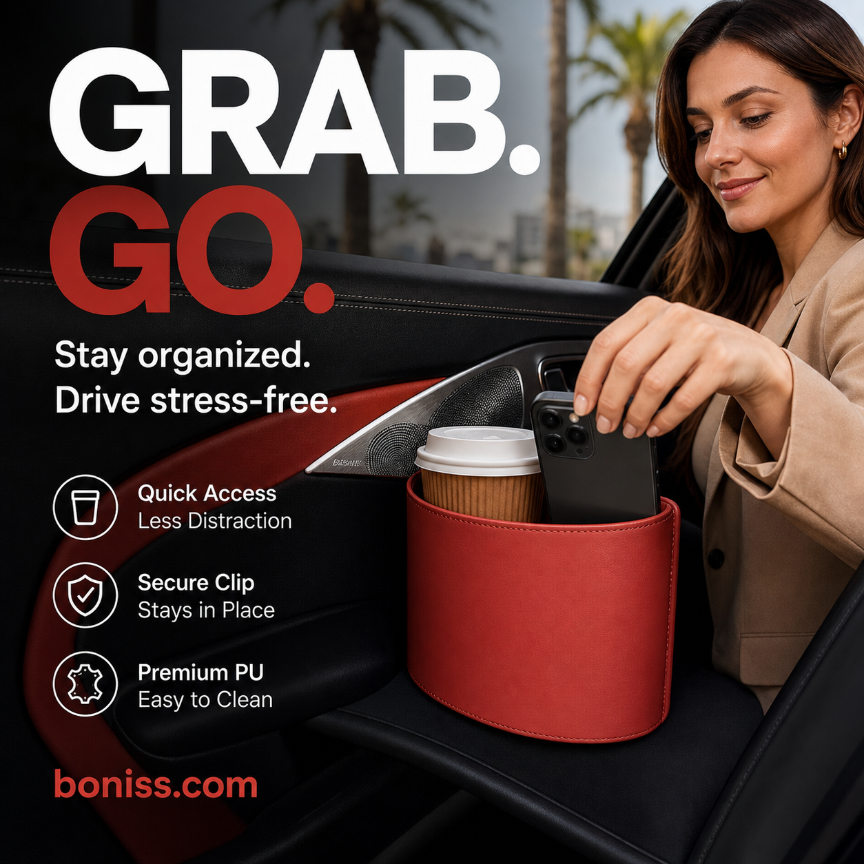 🥳2026 HEIßER VERKAUF🥳💞95.000 VERKAUFT!🚗🧺 50% RABATT! Leder-Auto-Tür-Becherhalter – Weite Öffnung, leichter Zugriff auf Getränke & Handy. Clip-on für sicheren Halt. PU-Leder, robust & stilvoll. 🛡️✨