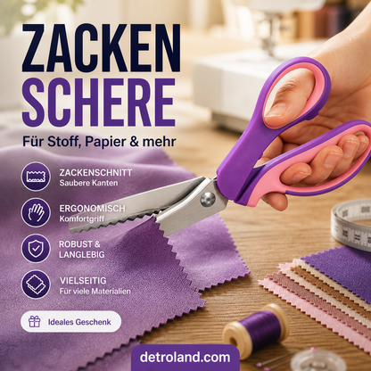 📢📢 50 % RABATT!! 🥳✨ Multifunktionale Zickzack-Schere, gezackte Schere ✂️🧵