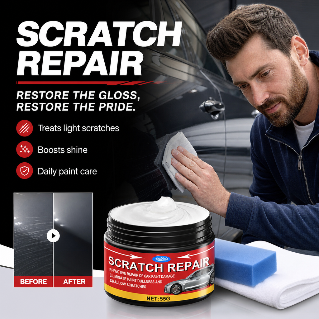 ✨Universelle Kratzer-Reparaturpaste für Autos – feine Kratzer entfernen, polieren & Glanz zurückbringen 🚗