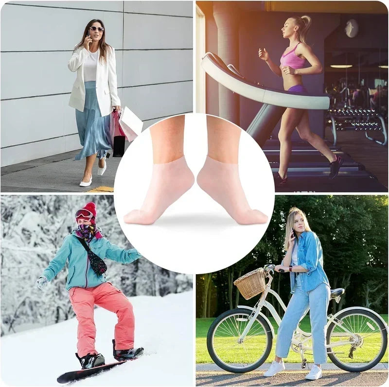 🔥Feuchtigkeitsspendende Fußmaske, Peeling-Silikonsocken, Strand-Schutzsocken