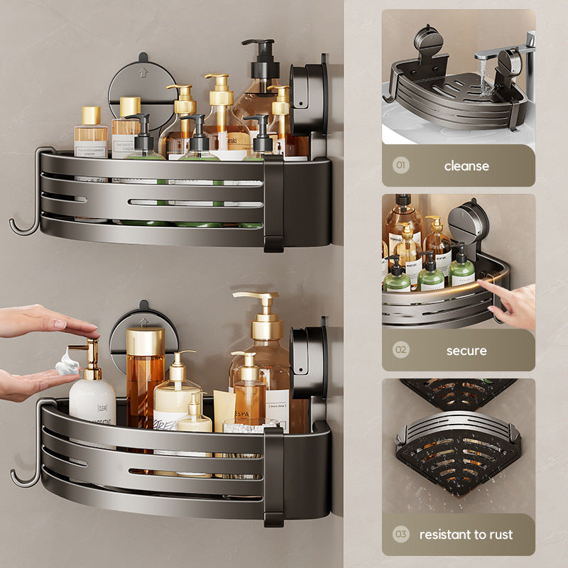 Badezimmer-Organizer zur Wandmontage mit Saugnäpfen