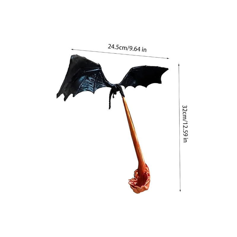 🐉 PROMO-BLITZ: 50% RABATT! 🔥 Drachenflammen-Dekoration – Seiden-PLA – Realistischer Flammeneffekt für Bücherregal & Halloween-Deko 🎃