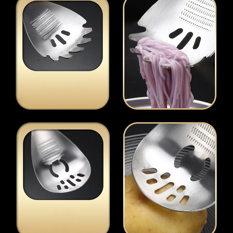 🔥 50% sparen! Ein Löffel, fünf Funktionen! – 5-in-1 Multifunktions-Küchenlöffel aus Edelstahl – ideal zum Kochen, Backen & für die Küche ✨🥄