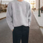 Men's Solid Pullover Round Neck Sweater
